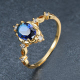 Drop-shaped Inlaid Zircon Alloy Ring