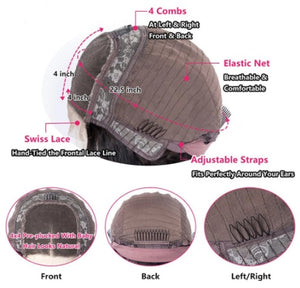 Wig Female Short Straight Hair Side Bobo Head Simulation Scalp Supple Natural Chemical Fiber Headgear