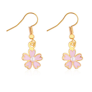 Five-leaf Flower Without Pierced Ears Earring Ear Clip