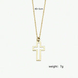 Women's Hollow Cross Pendant Necklace