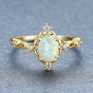 Drop-shaped Inlaid Zircon Alloy Ring