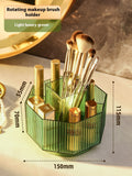 Desktop Grid Rotating Cosmetic Brush Storage Container