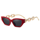 Small Frame Personalized Chain Temples Sunshade Sunglasses