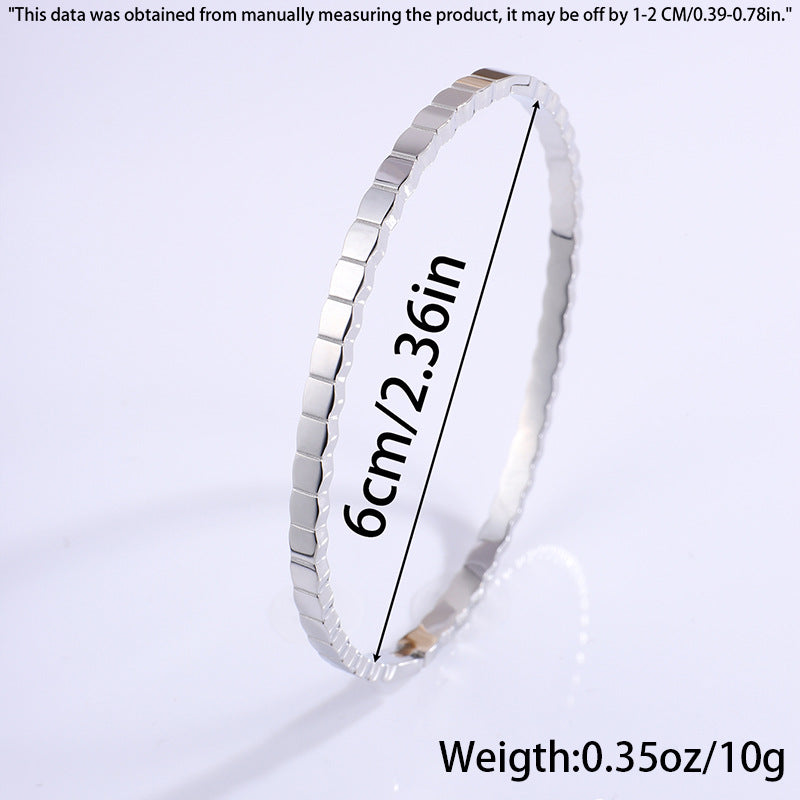 Irregular Honeycomb Fashion Minimalist Titanium Steel Bracelet
