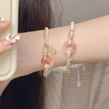 Girl Peach Blossom Color Matching Couple Safety Bracelet