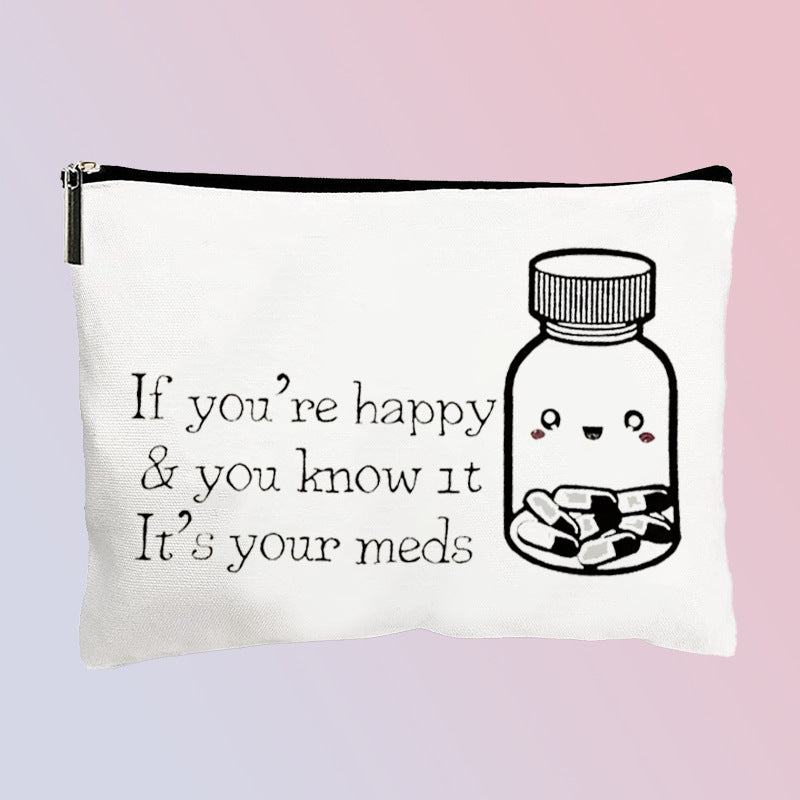 Pill Cosmetic Bag Coin Purse Portable Travel Storage Bag