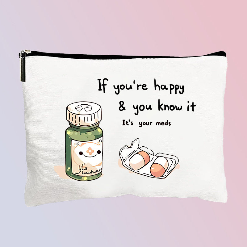 Pill Cosmetic Bag Coin Purse Portable Travel Storage Bag