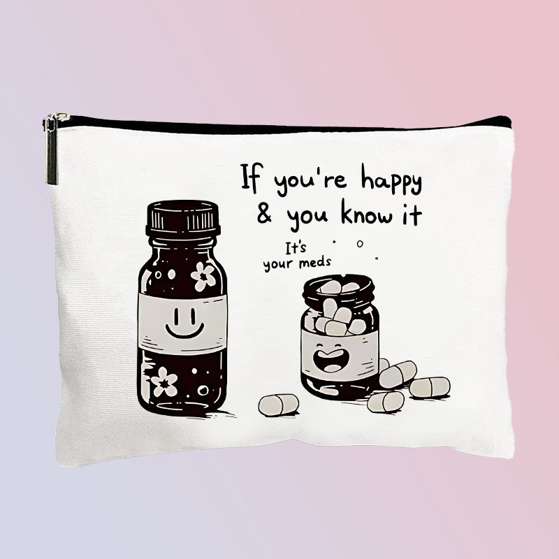 Pill Cosmetic Bag Coin Purse Portable Travel Storage Bag