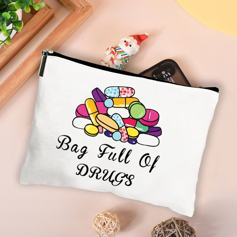 Pill Cosmetic Bag Coin Purse Portable Travel Storage Bag