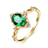 Drop-shaped Inlaid Zircon Alloy Ring