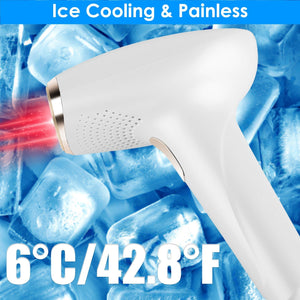 3 In 1 Ice Cooling Laser Hair Removal Painless Permanent At-Home IPL Hair Removal With 999,999 Flashes 9 Energy Levels 2 Modes For Armpits Legs Arms Bikini Line