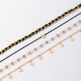 Korean Style Alloy Diamond XINGX Pendant Anklet Four-piece Set